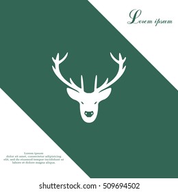 illustration of a deer head silhouette