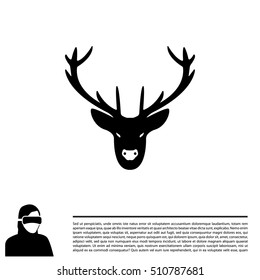 illustration of a deer head silhouette