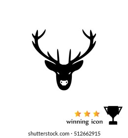 illustration of a deer head silhouette