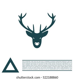 illustration of a deer head silhouette