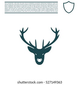 illustration of a deer head silhouette