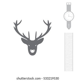 illustration of a deer head silhouette