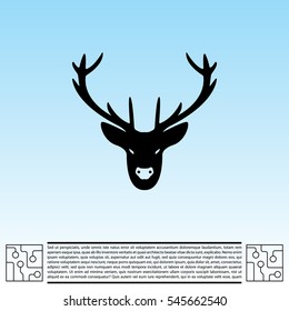 illustration of a deer head silhouette