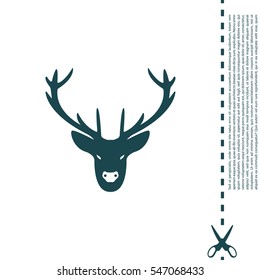 illustration of a deer head silhouette