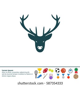illustration of a deer head silhouette