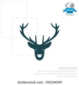 illustration of a deer head silhouette