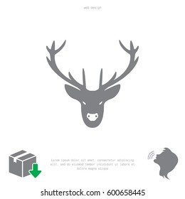 illustration of a deer head silhouette