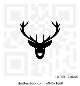 illustration of a deer head silhouette