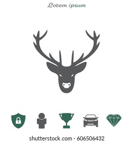 illustration of a deer head silhouette
