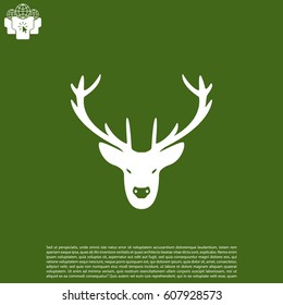 illustration of a deer head silhouette