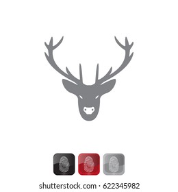 illustration of a deer head silhouette