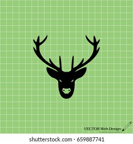 illustration of a deer head silhouette