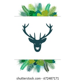 illustration of a deer head silhouette