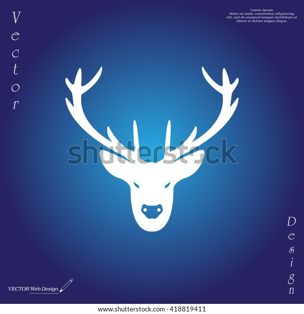 Illustration Deer Head Silhouette Stock Vector Royalty Free 418819411 Shutterstock 9651