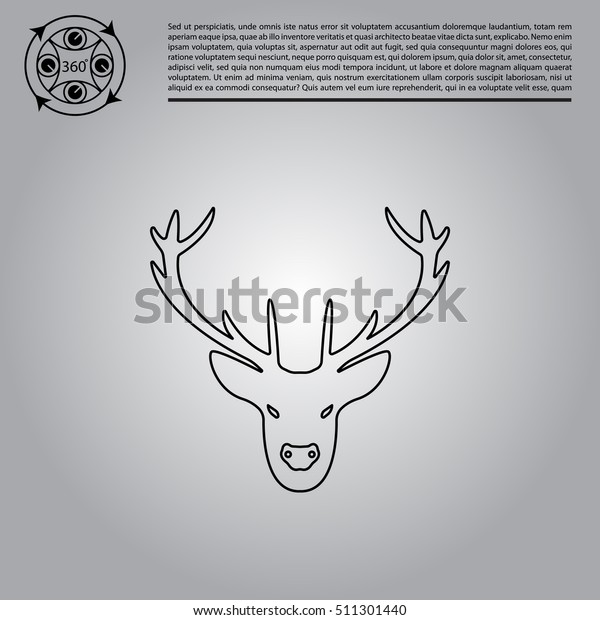 Illustration Deer Head Silhouette Line Icon Stock Vector Royalty Free 511301440 Shutterstock 4737