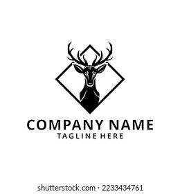 Illustration deer hunter logo types, templates and vectors