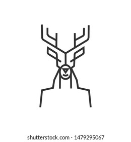 illustration of deer, deer logo