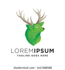 illustration of deer logo, this design can be used for print and digital media