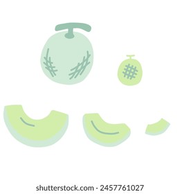 Ilustración de un melón lindo deformado