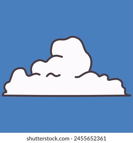 Ilustración de nube de iridocumulus deformada con Imagen de verano