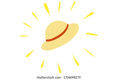 Illustration of a deformed straw hat