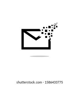 Illustration of deleted message, message icon - vector