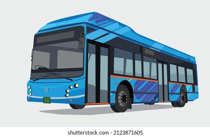 illustration of Delhi electric bus concept 