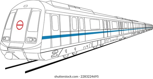 Illustration des Konzepts der Metro-Linie von Delhi