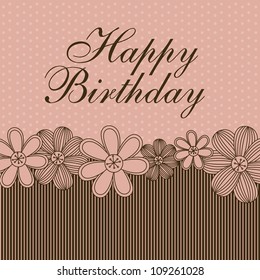 illustration of delicate flowers made in lines, vector illustration
