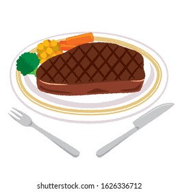 Illustration of delicious beef steak