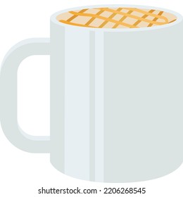 illustration Delicious Beverage Caramel Macchiato