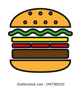 a illustration of 
delicious burger