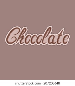 Illustration delicious chocolate letters, can be used for your label - vector