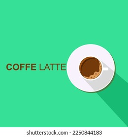 Illustration of a delicious cup of coffee background