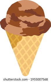 Illustration of delicious and cute ice cream