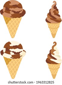 Illustration of delicious and cute ice cream