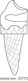 the illustration of delicious ice cream cone.