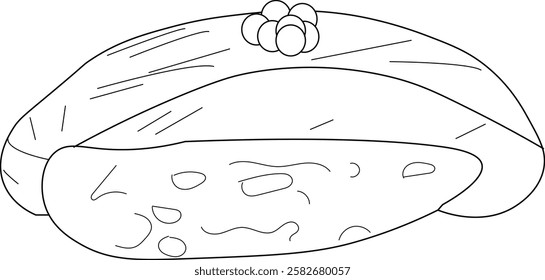 the illustration of delicious japanese salmon shushi with fish egg.