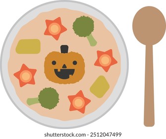 Ilustração de um delicioso guisado de Halloween