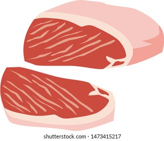 Illustration of delicious meat dish