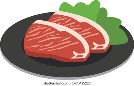 Illustration of delicious meat dish