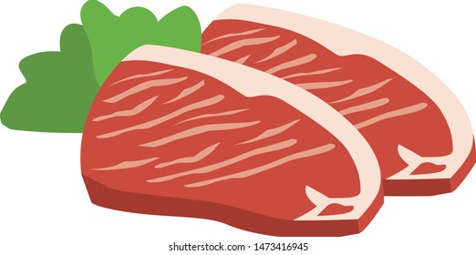 Illustration of delicious meat dish