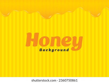 Illustration of delicious melted chocolate on yellow stripe background.