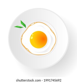 illustration of delicious omelet on a serving plate