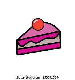 illustration of a delicious piece of cake