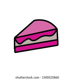 illustration of a delicious piece of cake