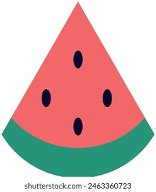 Illustration of a delicious piece of watermelon