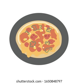 Ilustración de una deliciosa pizza