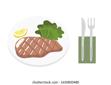 Illustration of a delicious steak