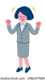 Illustration of a delighted woman